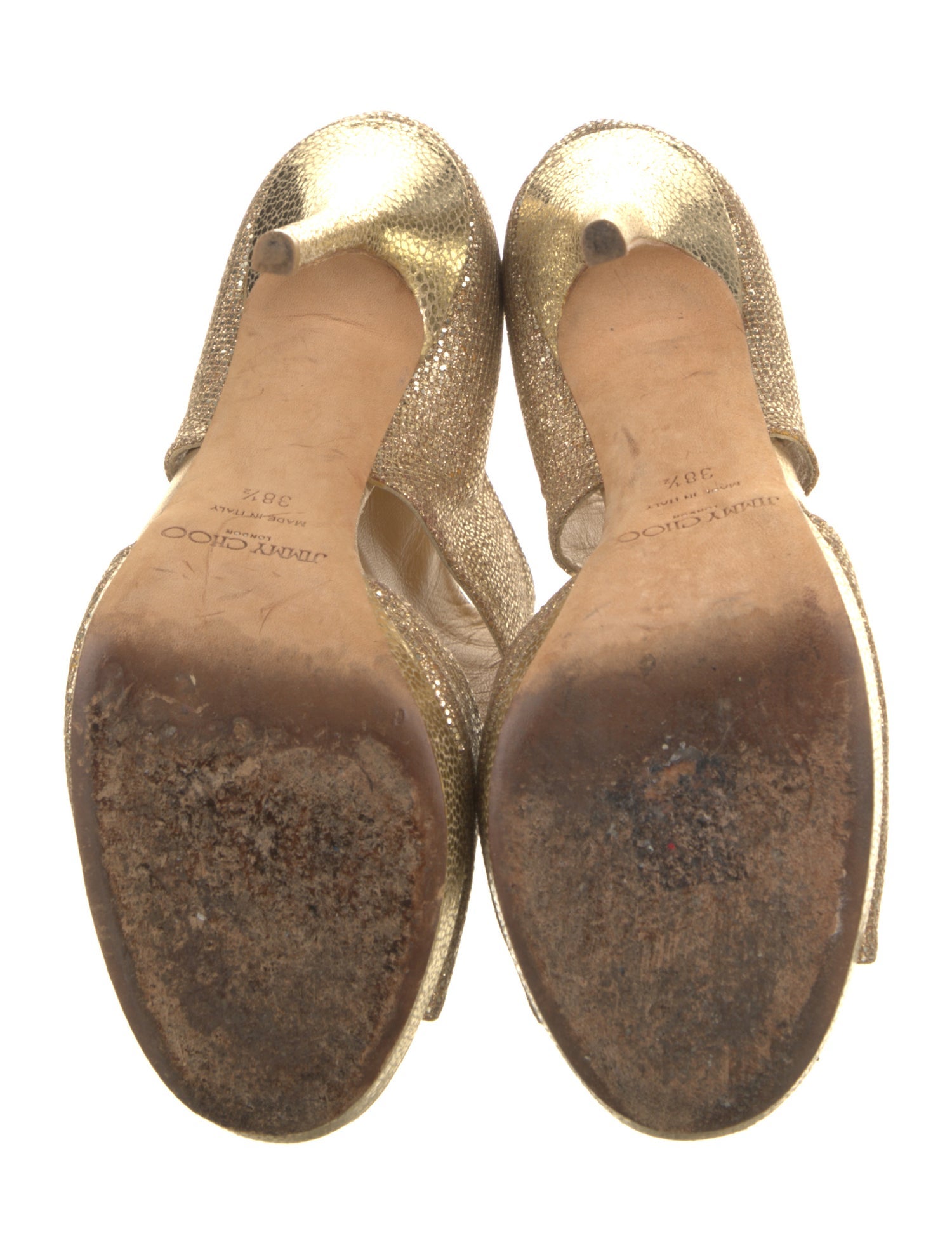 Jimmy Choo Glitter Glitter Accents Sandals